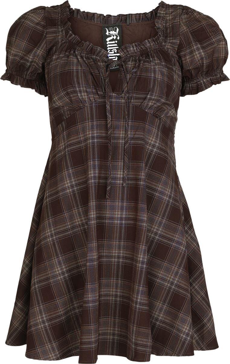 Robe courte Gothic de Killstar - Nocturne Nights - Morning Meadow - Robe - XS à 3XL - pour Femme - marron - Killstar