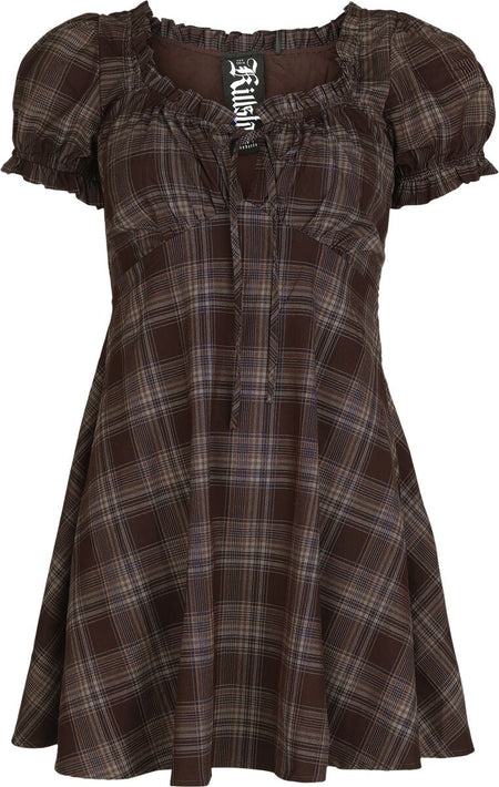 Robe courte Gothic de Killstar - Nocturne Nights - Morning Meadow - Robe - XS à 3XL - pour Femme - marron - Killstar