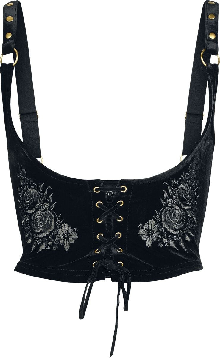 Corset Gothic de Killstar - Nocturne Nights - A Devil's Rose Underbust - Corset - XS à 3XL - pour Femme - noir - Killstar
