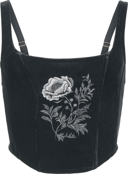 Corset Gothic de Killstar - Nocturne Nights - Ravens Rose - Corset - XS à 4XL - pour Femme - noir - Killstar