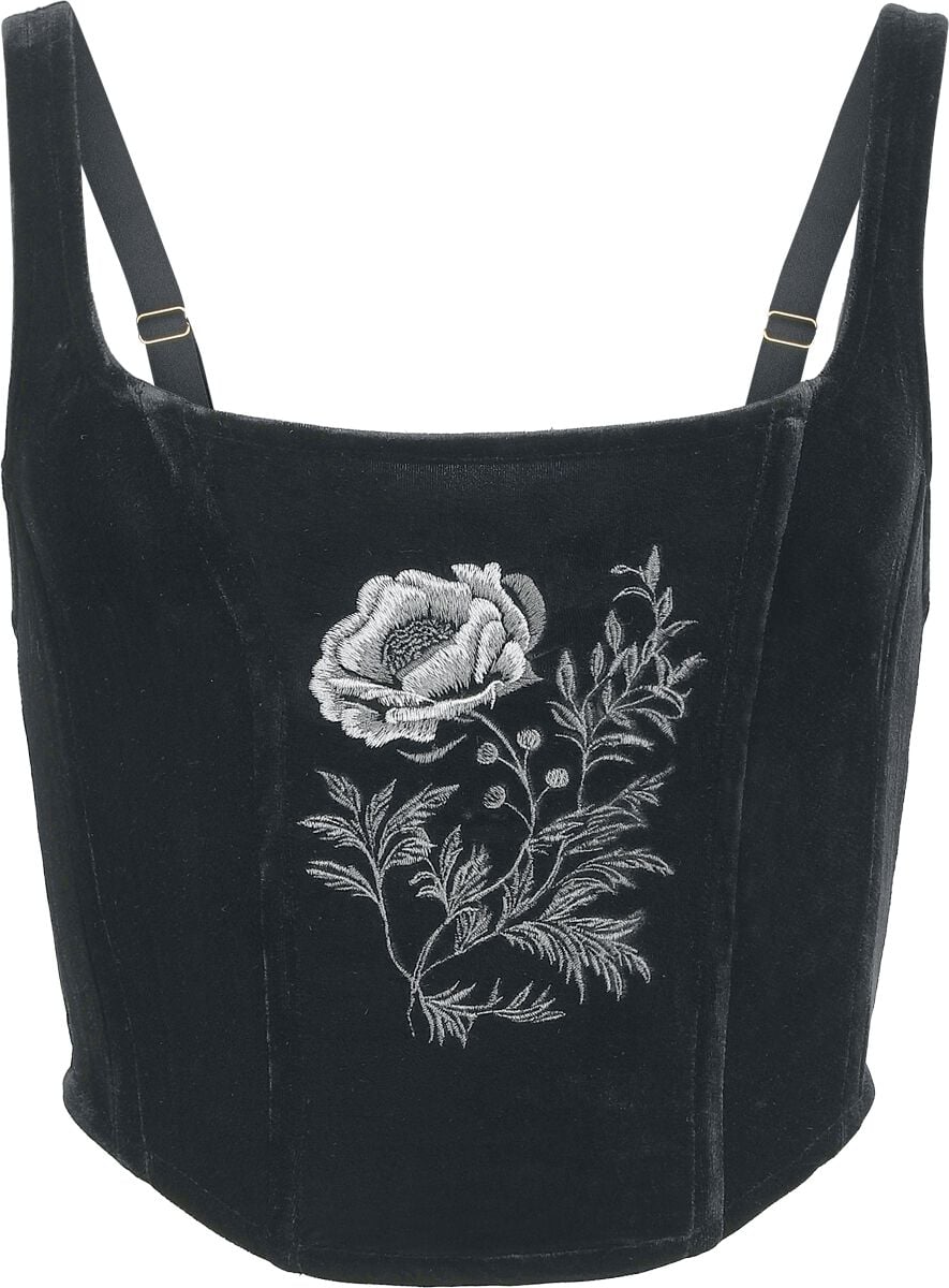 Corset Gothic de Killstar - Nocturne Nights - Ravens Rose - Corset - XS à 4XL - pour Femme - noir - Killstar