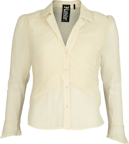 Chemisier Gothic de Killstar - Nocturne Nights - Evermore Eclipse - Chemise Ivoire - XS à XXL - pour Femme - blanc cassé - Killstar