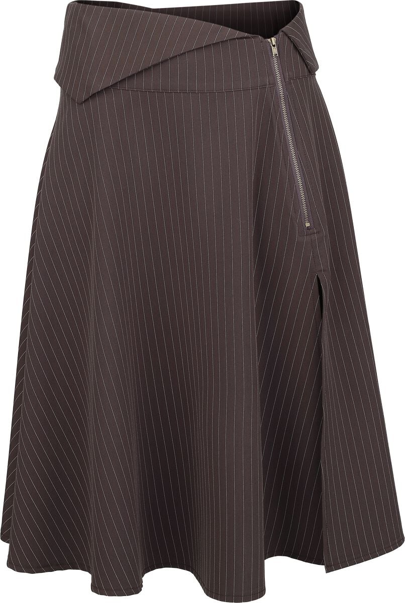 Jupe mi-longue Gothic de Killstar - Nocturne Nights - Midnight Gaze - Jupe Mi-Longue - XS à 3XL - pour Femme - marron - Killstar