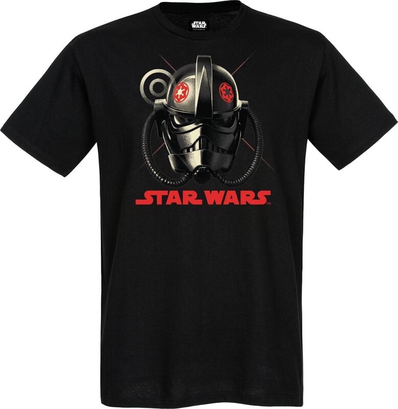 T-Shirt Manches courtes Disney de Star Wars - Andor - Casque Tie Avenger & Logo - S à 3XL - pour Homme - noir - Star Wars
