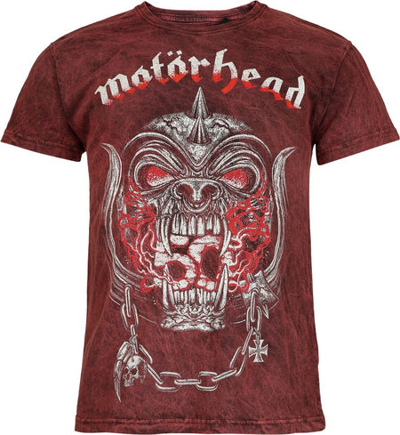 T-Shirt Manches courtes  de Motörhead - Warpig Flames - S à XXL - pour Homme - rouge foncé - Motörhead