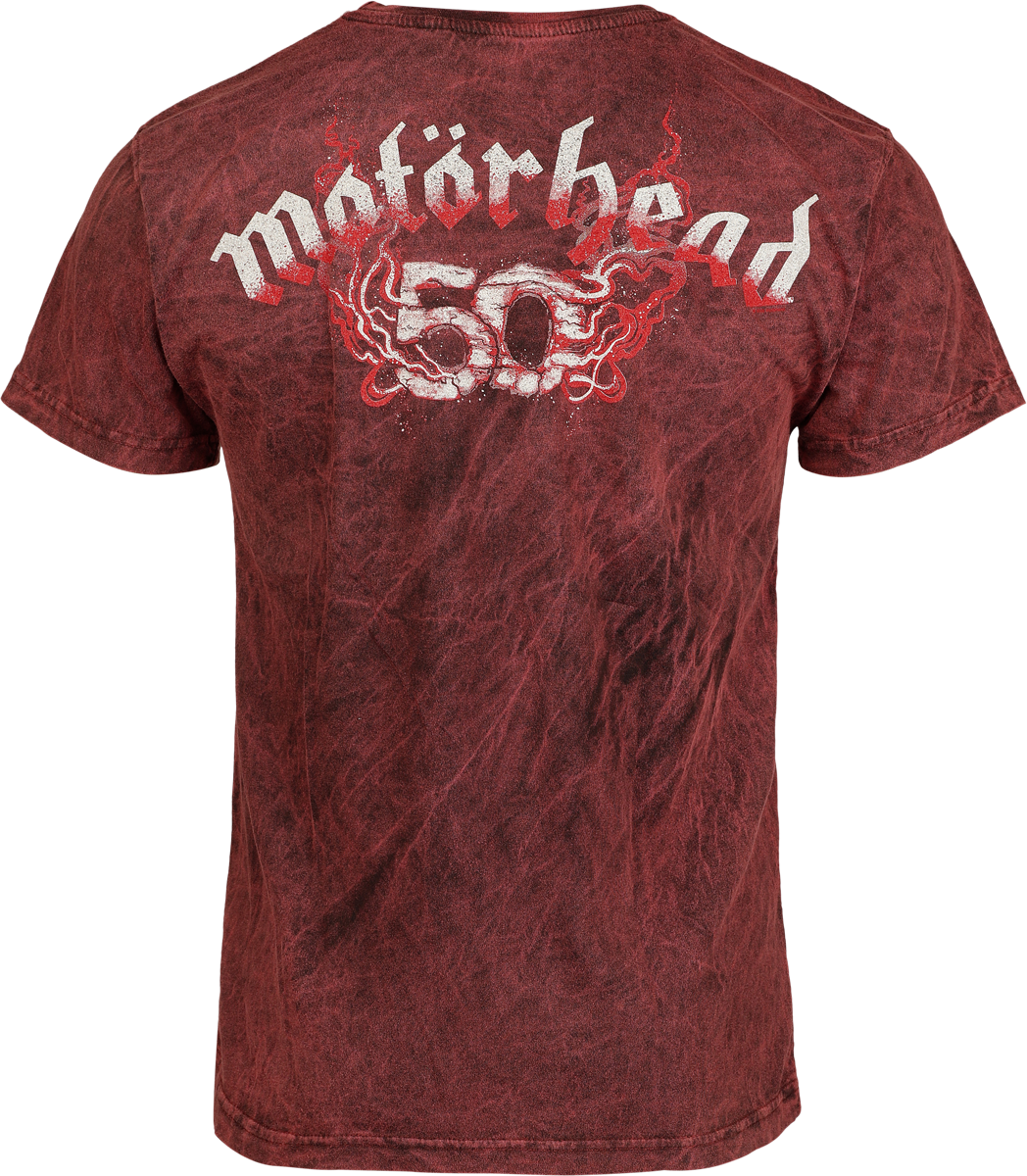 T-Shirt Manches courtes  de Motörhead - Warpig Flames - S à XXL - pour Homme - rouge foncé - Motörhead - View 2