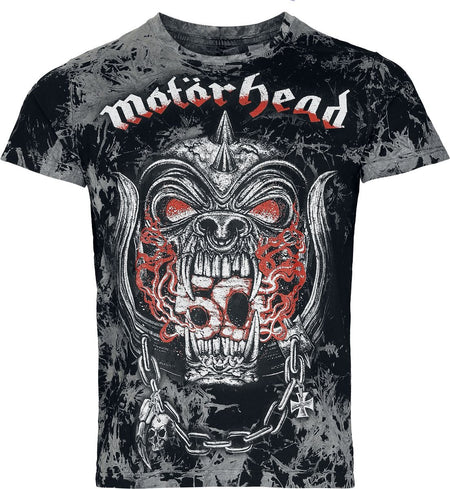 T-Shirt Manches courtes  de Motörhead - Warpig Flames - S à L - pour Homme - gris foncé - Motörhead