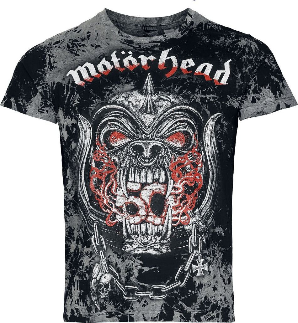 T-Shirt Manches courtes  de Motörhead - Warpig Flames - S à L - pour Homme - gris foncé - Motörhead