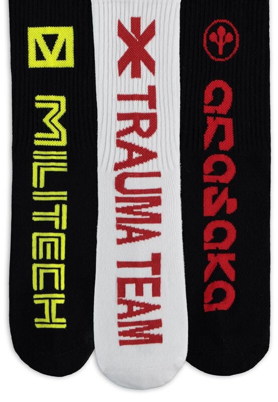 Chaussettes Gaming de Cyberpunk 2077 - Corpo Socks - EU39-42 à EU 43-46 - pour Homme - multicolore - Cyberpunk 2077