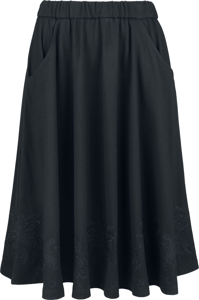 Jupe mi-longue Gothic de Gothicana by EMP - Mystical Woods - S à XXL - pour Femme - noir - Gothicana by EMP