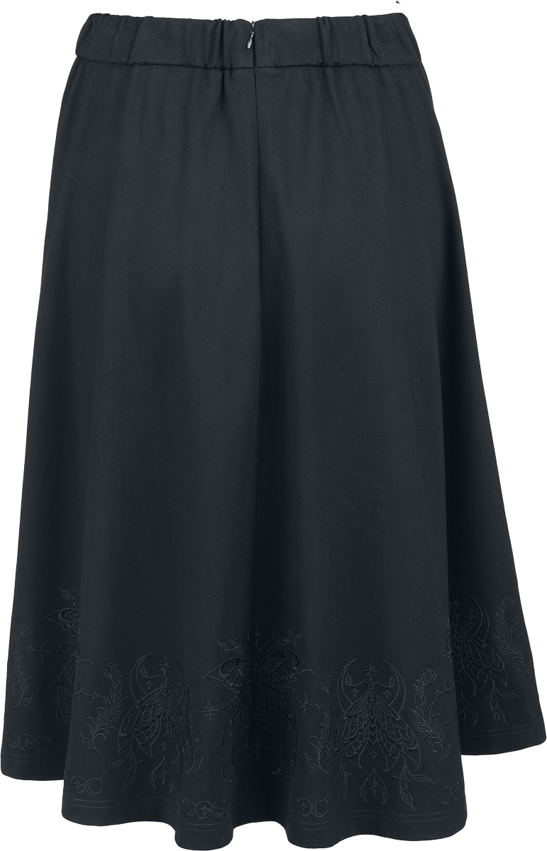 Jupe mi-longue Gothic de Gothicana by EMP - Mystical Woods - S à XXL - pour Femme - noir - Gothicana by EMP - View 2