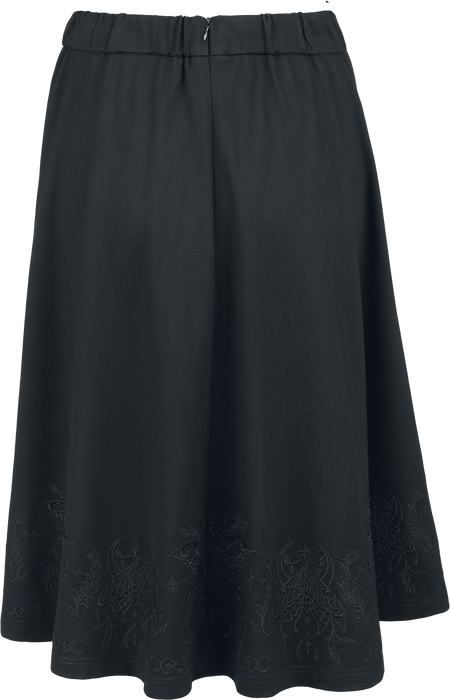 Jupe mi-longue Gothic de Gothicana by EMP - Mystical Woods - S à XXL - pour Femme - noir - Gothicana by EMP - View 2