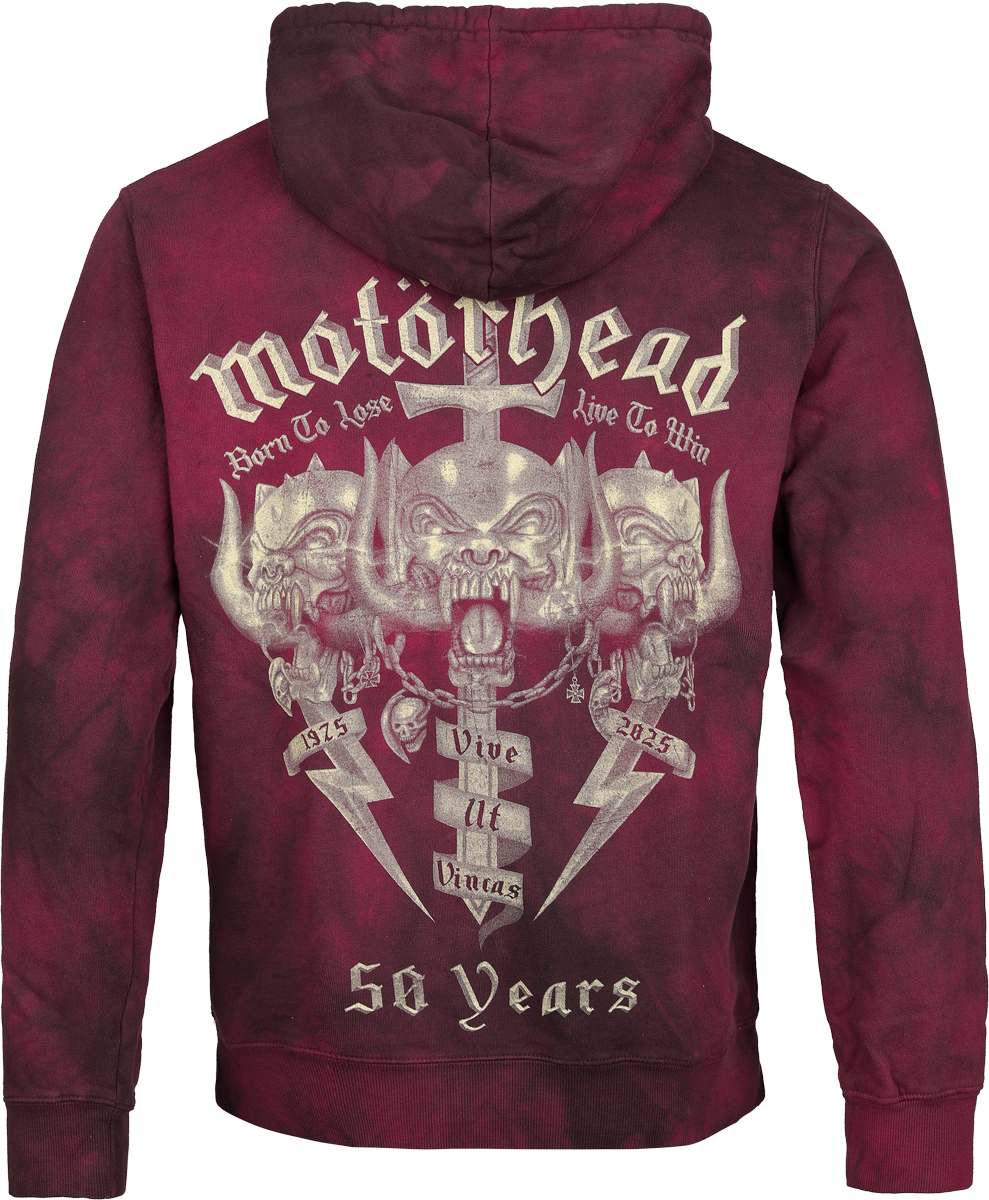 Sweat-shirt à capuche  de Motörhead - Core 50th - S à XXL - pour Homme - rouge - Motörhead - View 2