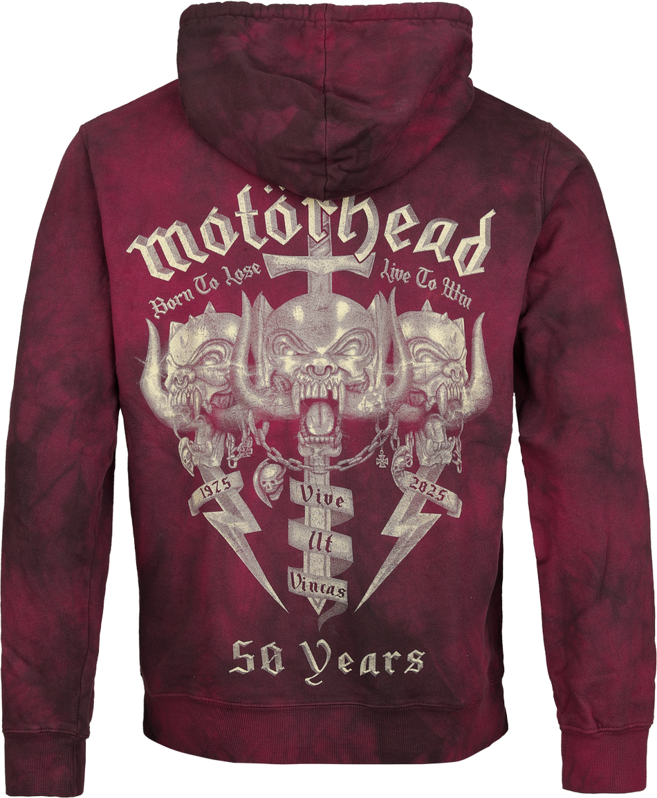 Sweat-shirt à capuche  de Motörhead - Core 50th - S à XXL - pour Homme - rouge - Motörhead - View 2