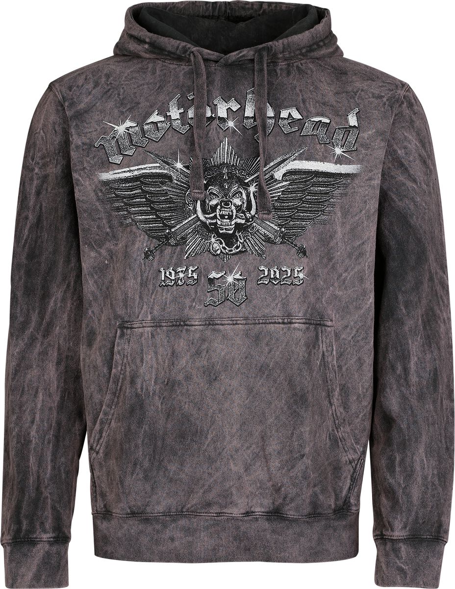 Sweat-shirt à capuche  de Motörhead - Wings Badge - S à XXL - pour Homme - gris - Motörhead