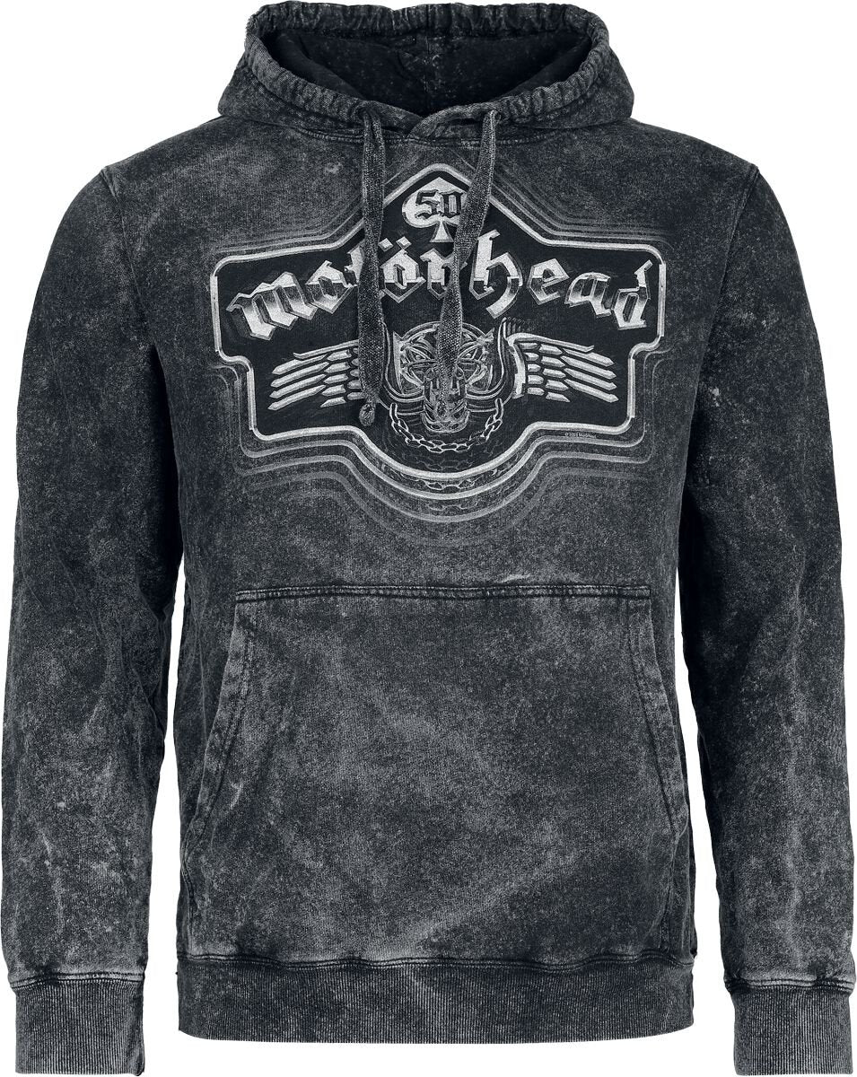 Sweat-shirt à capuche  de Motörhead - Chrome Wings - S à XXL - pour Homme - gris foncé - Motörhead