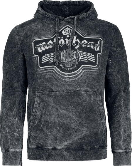 Sweat-shirt à capuche  de Motörhead - Chrome Wings - S à XXL - pour Homme - gris foncé - Motörhead