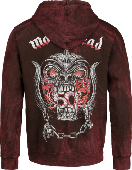 Sweat-shirt à capuche  de Motörhead - Warpig Flames - S à XXL - pour Homme - rouge foncé - Motörhead - View 2