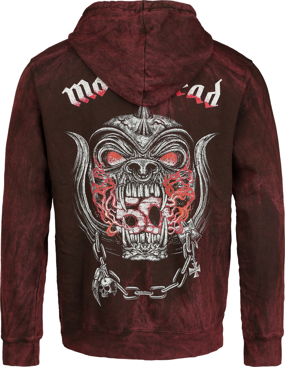 Sweat-shirt à capuche  de Motörhead - Warpig Flames - S à XXL - pour Homme - rouge foncé - Motörhead - View 2