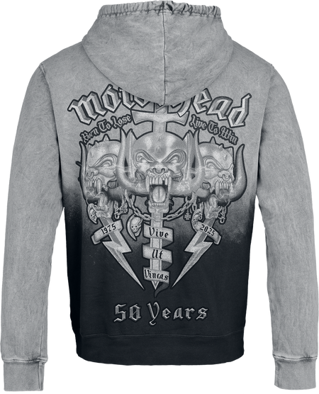 Sweat-shirt à capuche  de Motörhead - 50 Years - S à XXL - pour Homme - gris - Motörhead - View 2