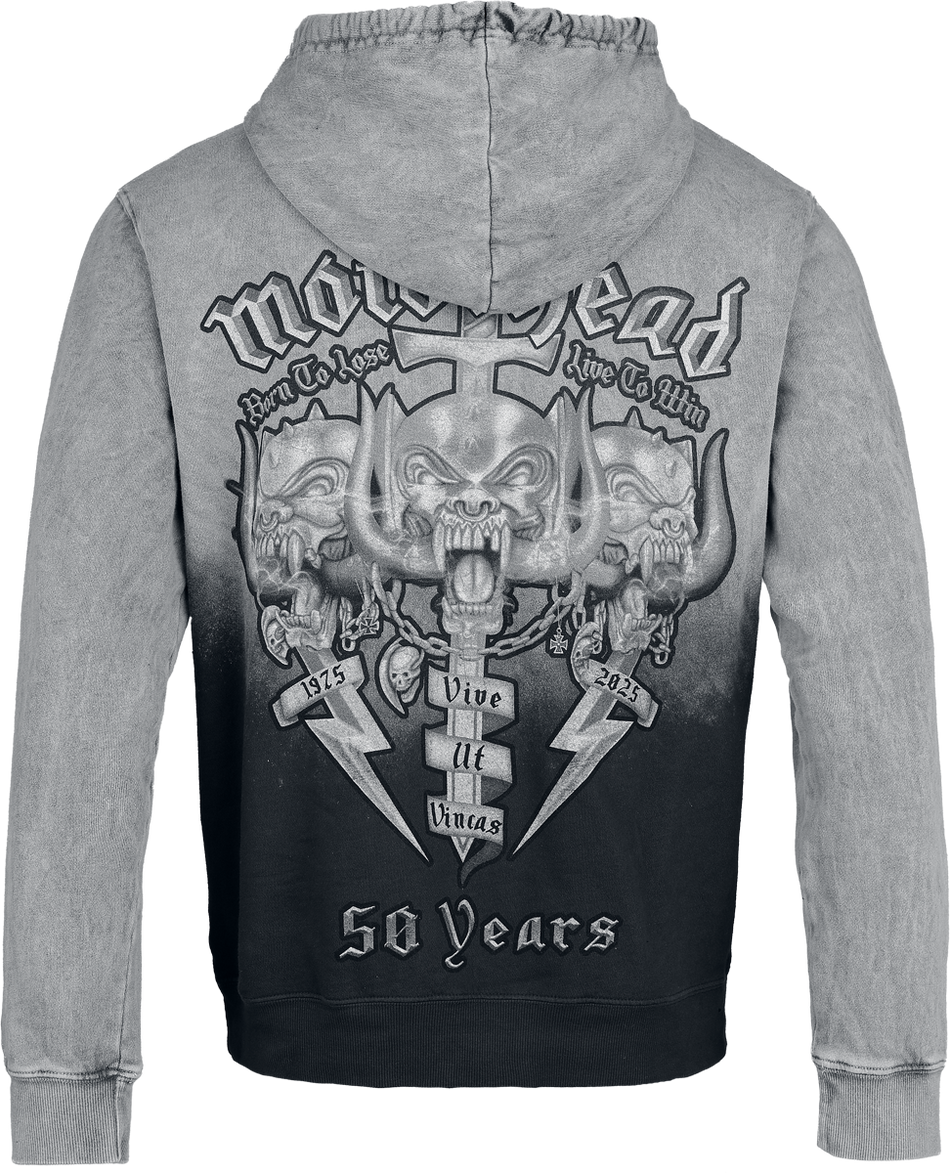 Sweat-shirt à capuche  de Motörhead - 50 Years - S à XXL - pour Homme - gris - Motörhead - View 2