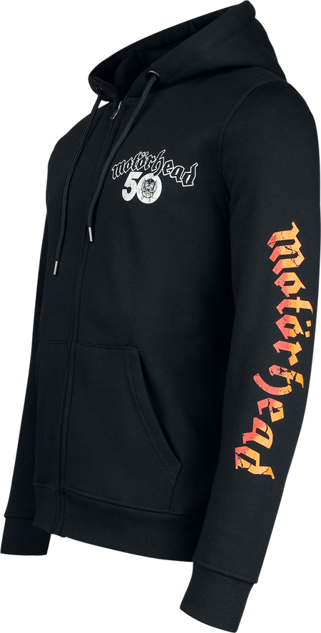Sweat-shirt zippé à capuche  de Motörhead - Flames Bull - S à 3XL - pour Homme - noir - Motörhead - View 2