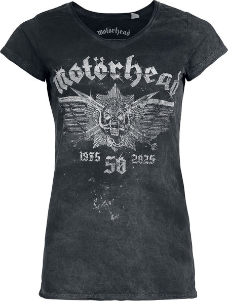 T-Shirt Manches courtes  de Motörhead - Metallic Logo - S à 3XL - pour Femme - gris - Motörhead