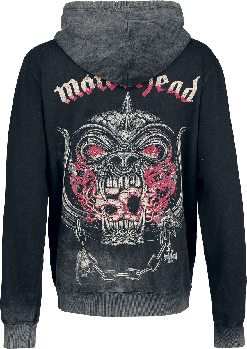 Sweat-shirt à capuche  de Motörhead - Warpig Flames - S à XXL - pour Femme - gris - Motörhead - View 2