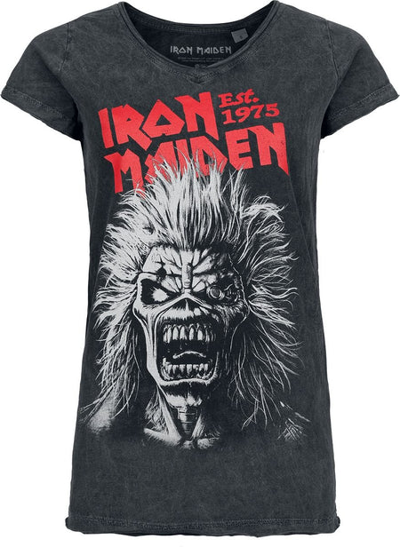 T-Shirt Manches courtes  de Iron Maiden - Portrait Scram - S à 4XL - pour Femme - gris - Iron Maiden