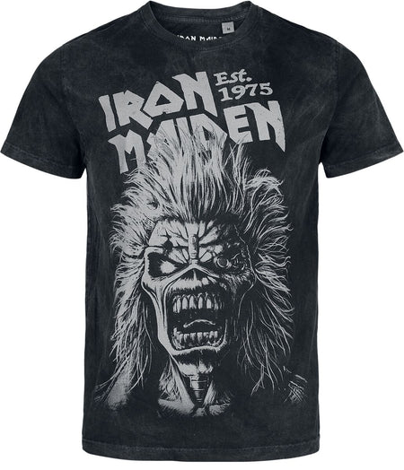 T-Shirt Manches courtes  de Iron Maiden - Eddie Portrait - S à 4XL - pour Homme - anthracite - Iron Maiden