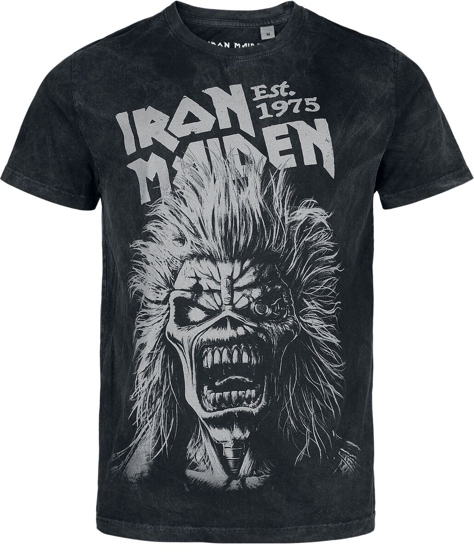 T-Shirt Manches courtes  de Iron Maiden - Eddie Portrait - S à 4XL - pour Homme - anthracite - Iron Maiden