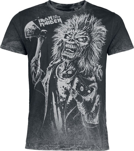T-Shirt Manches courtes  de Iron Maiden - Eddie - S à 4XL - pour Homme - gris - Iron Maiden