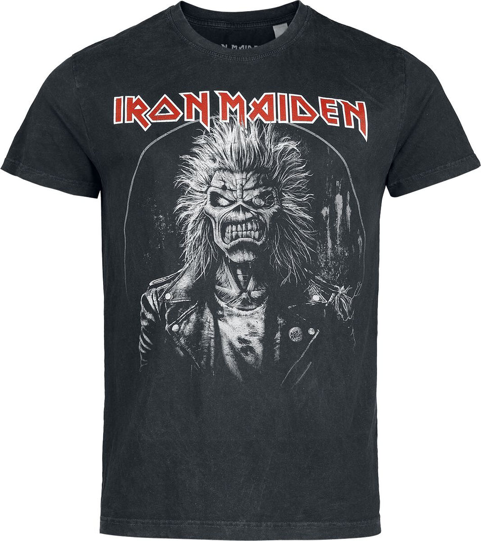 T-Shirt Manches courtes  de Iron Maiden - Eddie Half Circle - S à 4XL - pour Homme - anthracite - Iron Maiden
