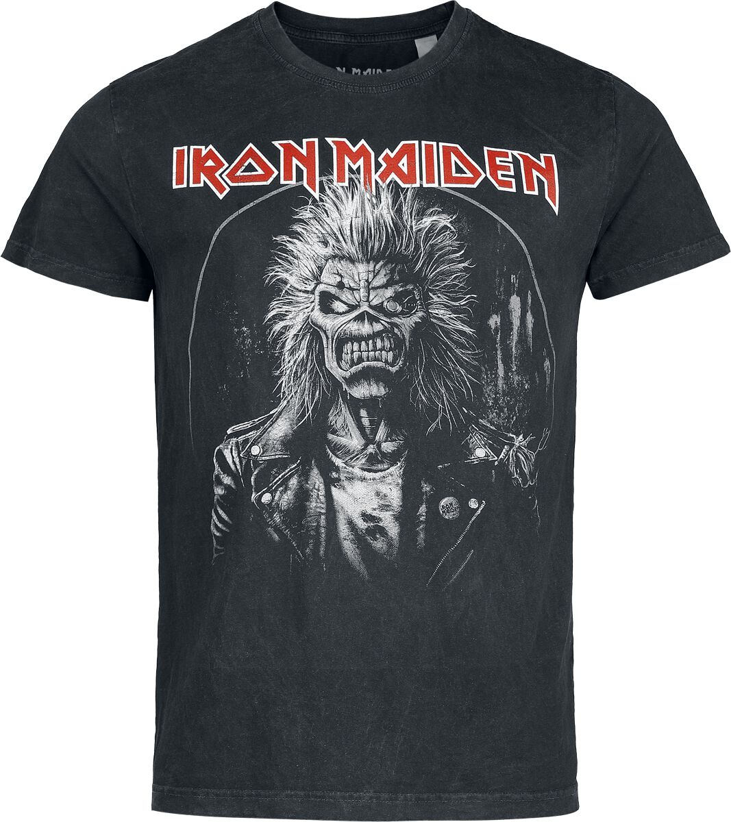 T-Shirt Manches courtes  de Iron Maiden - Eddie Half Circle - S à 4XL - pour Homme - anthracite - Iron Maiden
