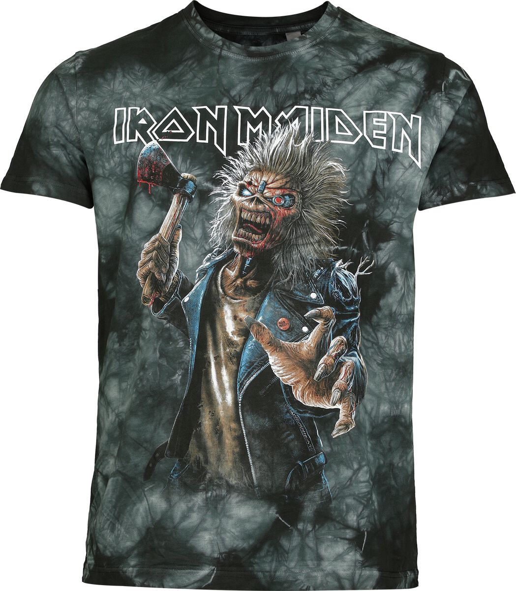 T-Shirt Manches courtes  de Iron Maiden - Eddie Keyline - S à 4XL - pour Homme - bleu/gris - Iron Maiden