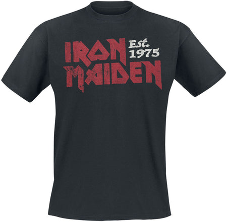 T-Shirt Manches courtes  de Iron Maiden - Stamp Logo - S à 4XL - pour Homme - noir - Iron Maiden