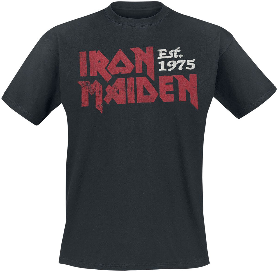 T-Shirt Manches courtes  de Iron Maiden - Stamp Logo - S à 4XL - pour Homme - noir - Iron Maiden