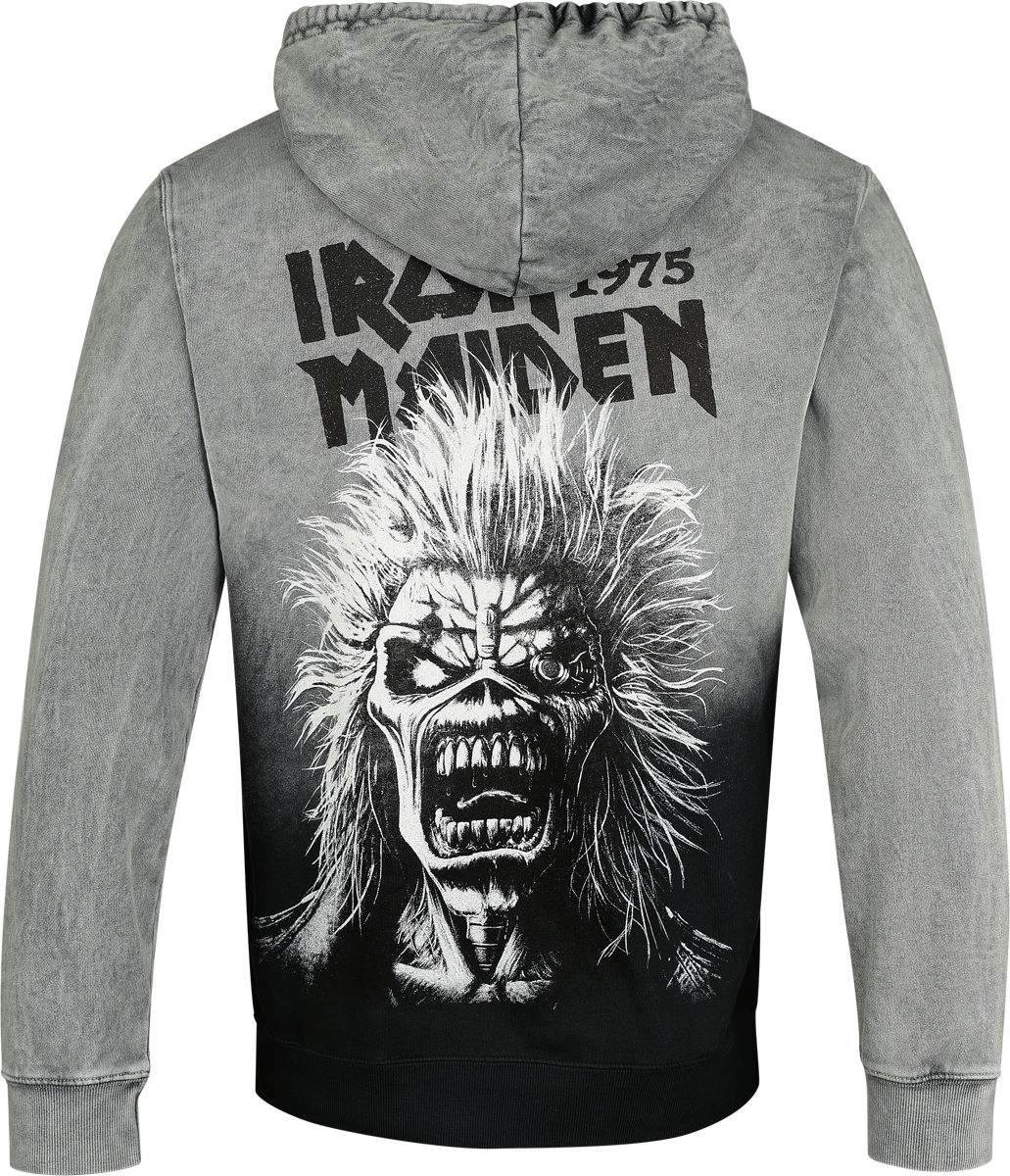 Sweat-shirt à capuche  de Iron Maiden - Eddie Scream - S à M - pour Homme - gris - Iron Maiden - View 2