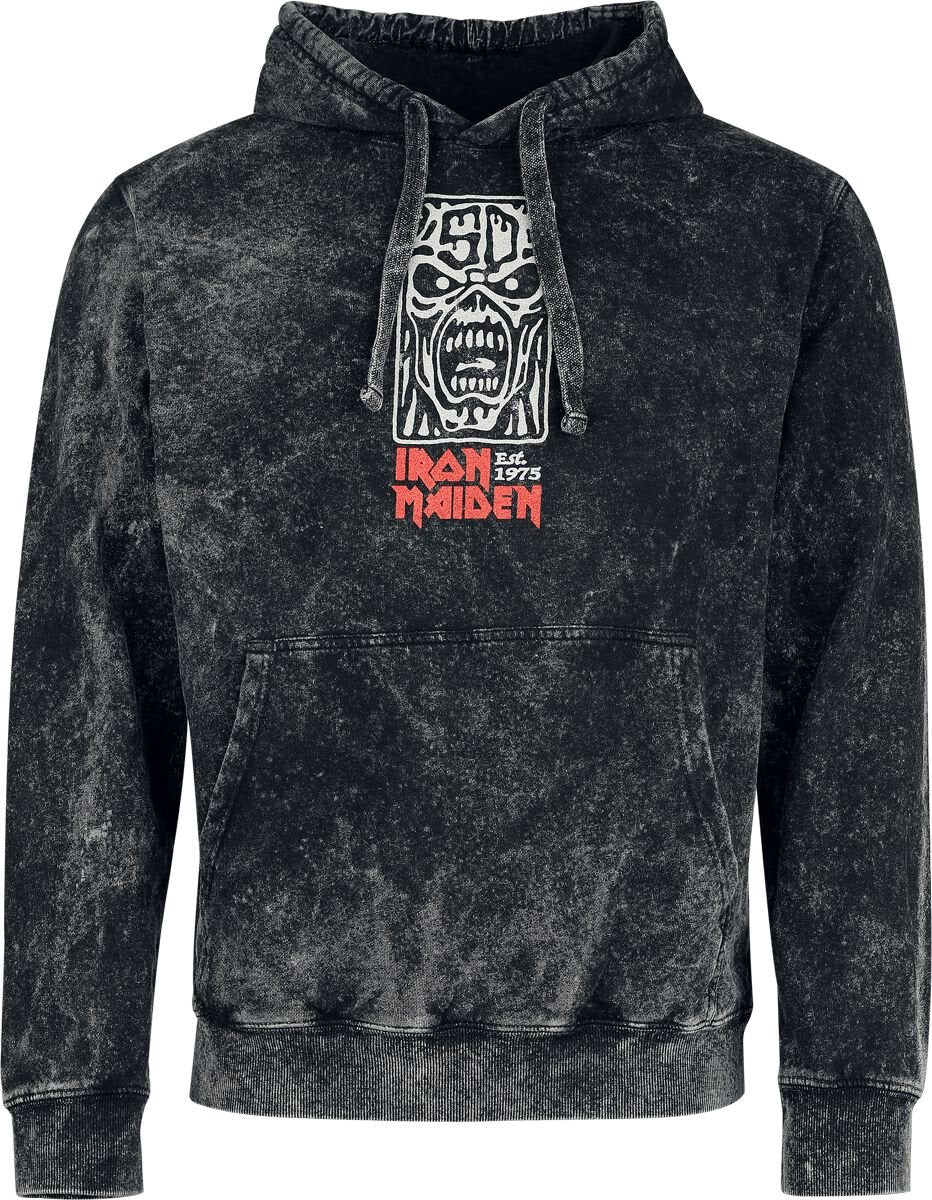 Sweat-shirt à capuche  de Iron Maiden - Smoking Eddie - S à XXL - pour Homme - anthracite - Iron Maiden