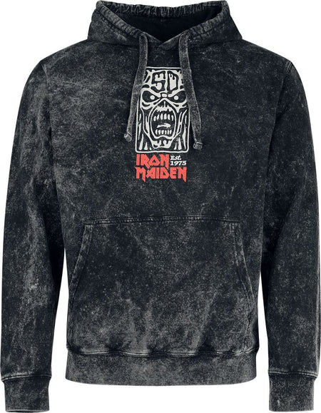 Sweat-shirt à capuche  de Iron Maiden - Smoking Eddie - S à XXL - pour Homme - anthracite - Iron Maiden