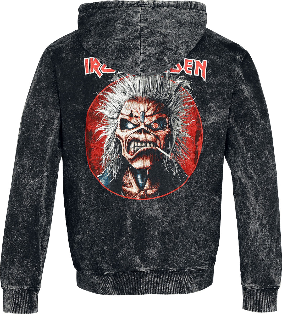 Sweat-shirt à capuche  de Iron Maiden - Smoking Eddie - S à XXL - pour Homme - anthracite - Iron Maiden - View 2