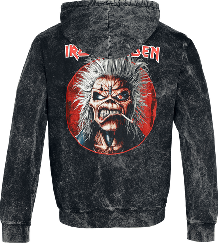 Sweat-shirt à capuche  de Iron Maiden - Smoking Eddie - S à XXL - pour Homme - anthracite - Iron Maiden - View 2