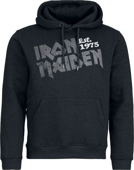 Sweat-shirt à capuche  de Iron Maiden - Stamp Logo - S à XXL - pour Homme - noir - Iron Maiden