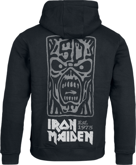 Sweat-shirt à capuche  de Iron Maiden - Stamp Logo - S à XXL - pour Homme - noir - Iron Maiden - View 2
