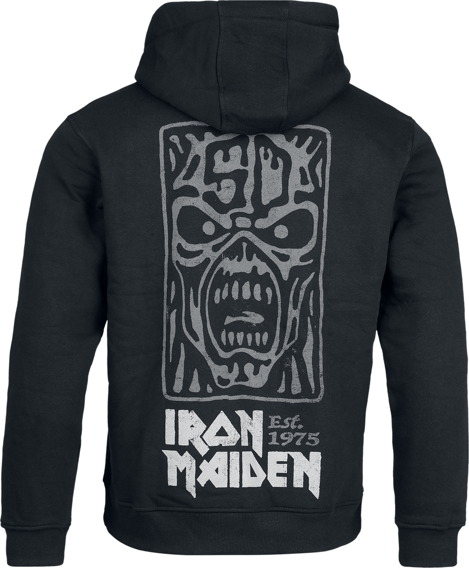 Sweat-shirt à capuche  de Iron Maiden - Stamp Logo - S à XXL - pour Homme - noir - Iron Maiden - View 2