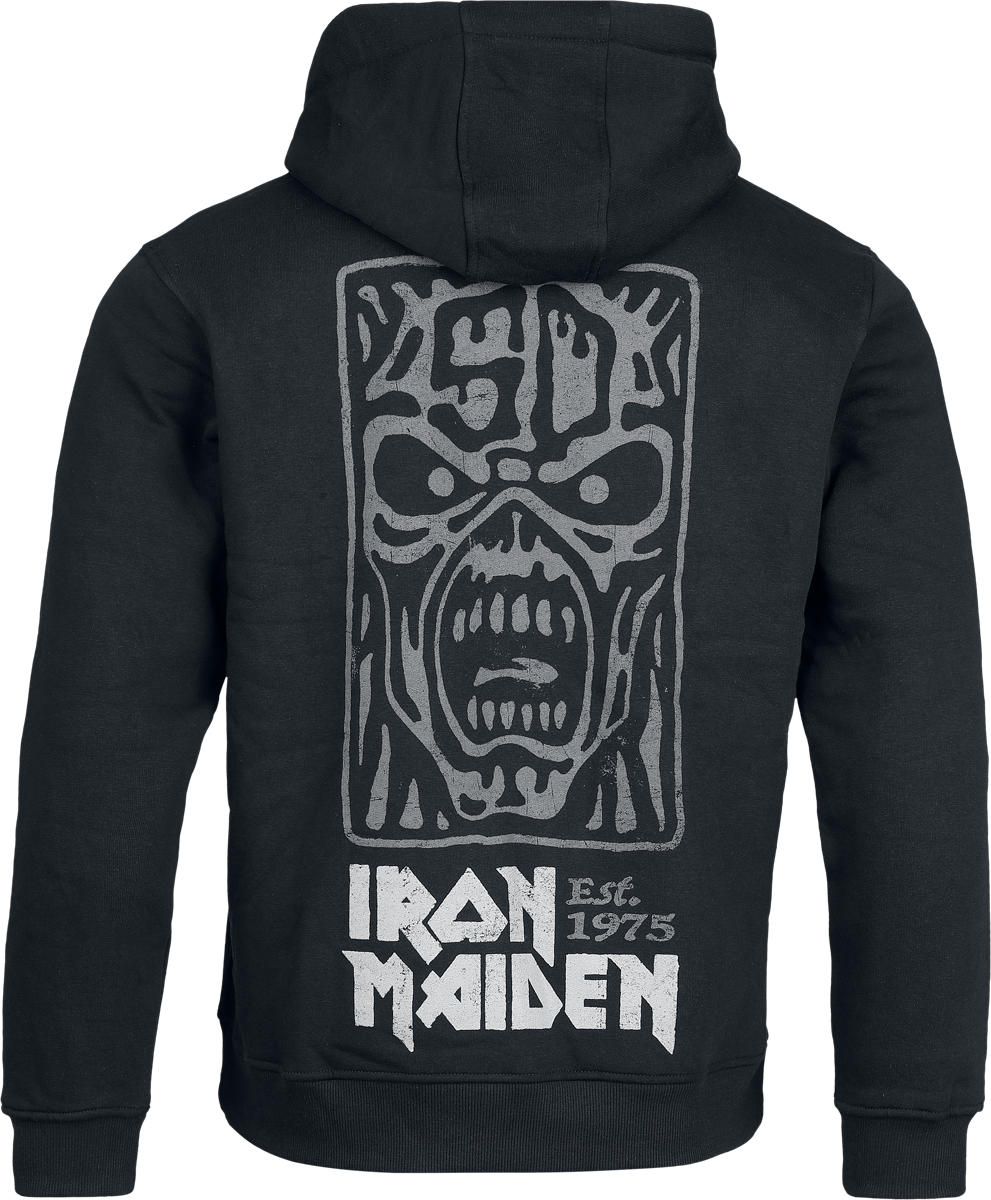 Sweat-shirt à capuche  de Iron Maiden - Stamp Logo - S à XXL - pour Homme - noir - Iron Maiden - View 2