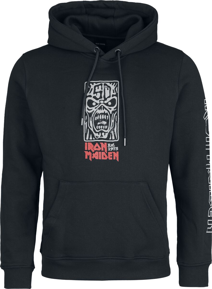 Sweat-shirt à capuche  de Iron Maiden - Axe Eddie - S à XXL - pour Homme - noir - Iron Maiden