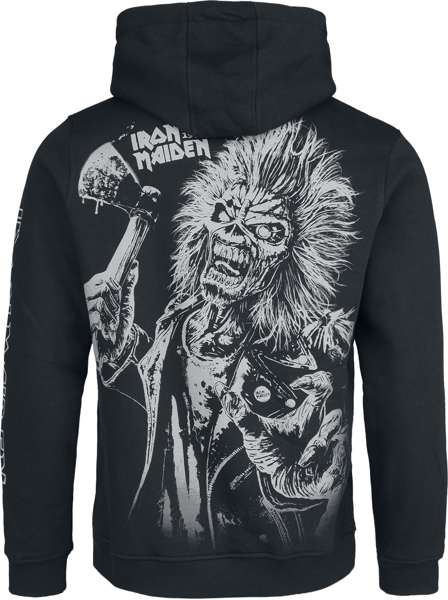 Sweat-shirt à capuche  de Iron Maiden - Axe Eddie - S à XXL - pour Homme - noir - Iron Maiden - View 2