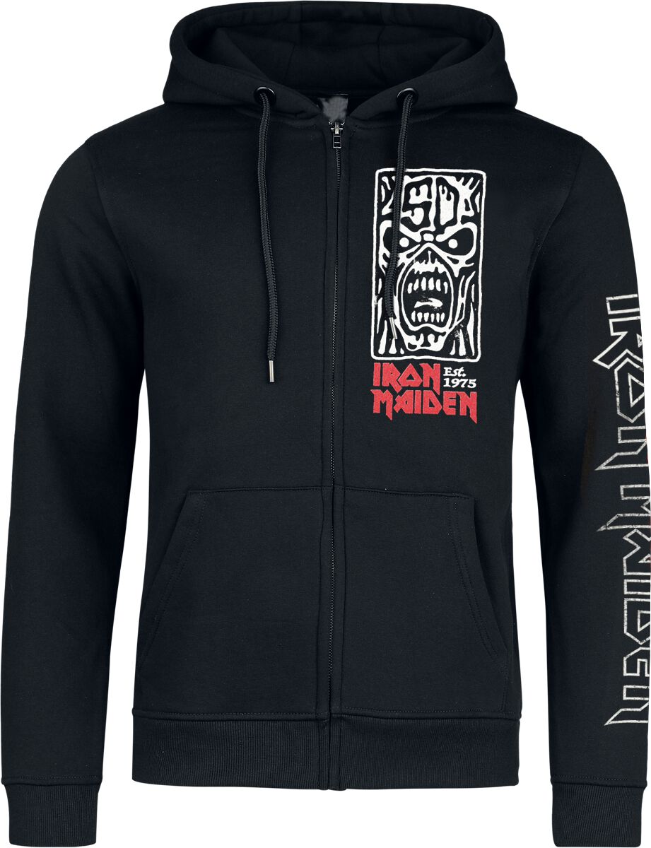 Sweat-shirt zippé à capuche  de Iron Maiden - Portrait Scream - S à XXL - pour Homme - noir - Iron Maiden