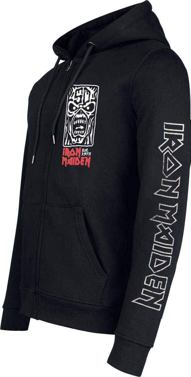 Sweat-shirt zippé à capuche  de Iron Maiden - Portrait Scream - S à XXL - pour Homme - noir - Iron Maiden - View 2